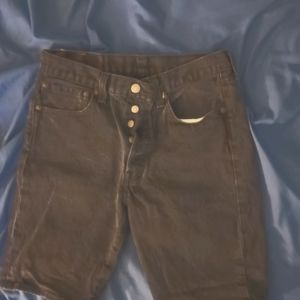 TRUE RELIGION ACID WASH JEANS SHORTS BLACK